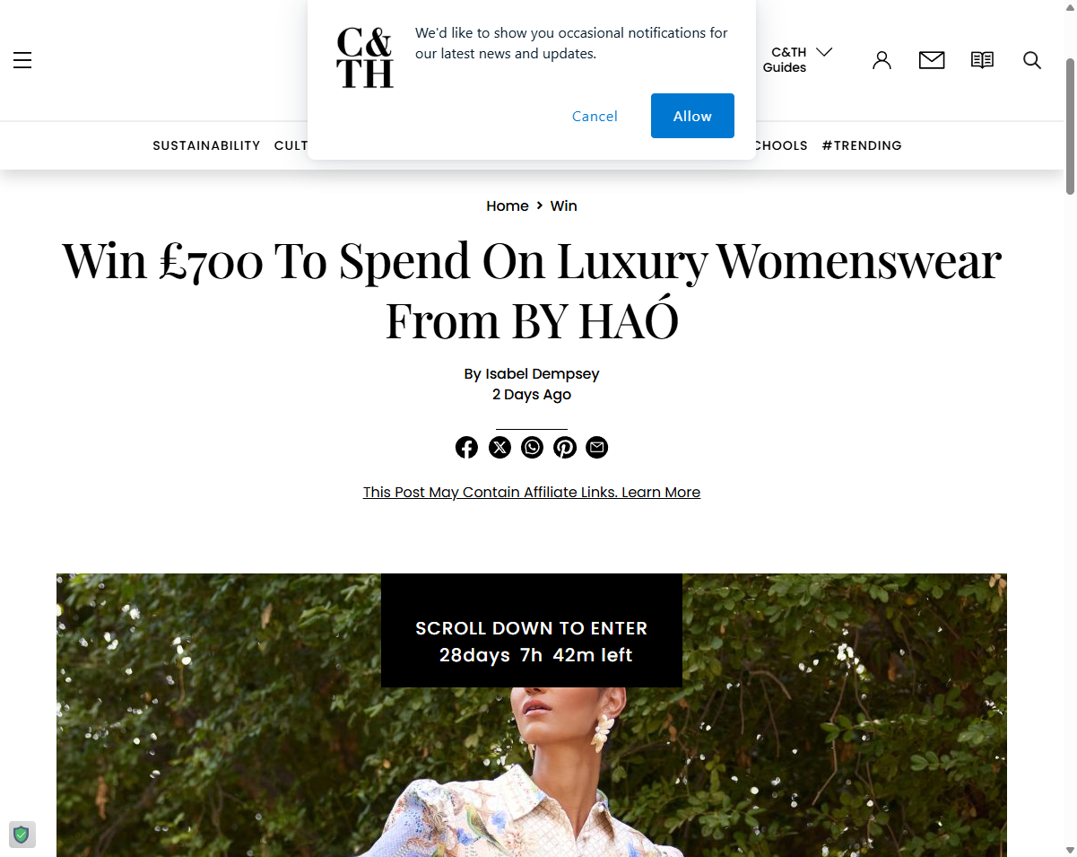 £700 By Haó Womenswear Voucher