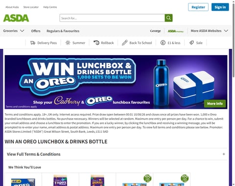 Oreo Lunchbox And Waterbottle