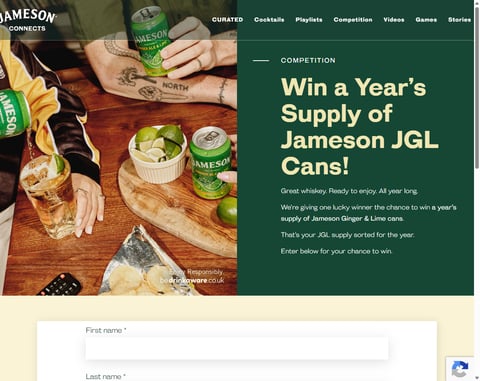 Year’s Supply Of Jameson, Ginger & Lime Cans