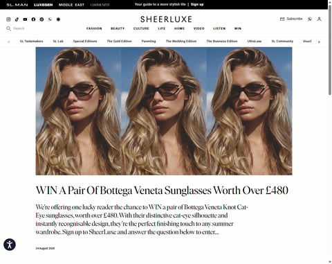 Bottega Veneta Knot Cat-Eye Sunglasses