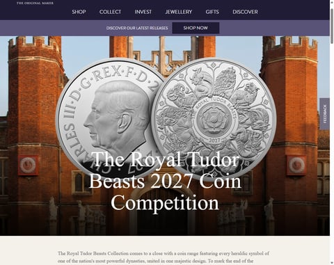 The Royal Tudor Beasts 2027 Uk £5 Brilliant Uncirculated Coin